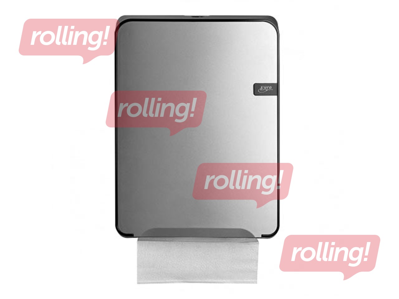 Papīra dvieļu loksnēs turētājs QuartzLine, plastikāta, sudrabs