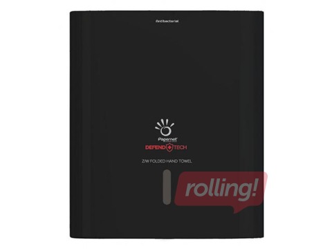 Papīra dvieļu loksnēs turētājs Papernet, H2, Z/W-fold, plastikāta, antibakteriāls, melns
