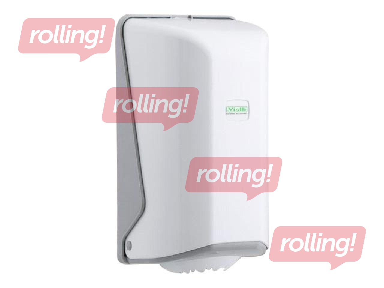 Papīra dvieļu ruļļos turētājs Vialli Centerfeed Mini, M1, balts