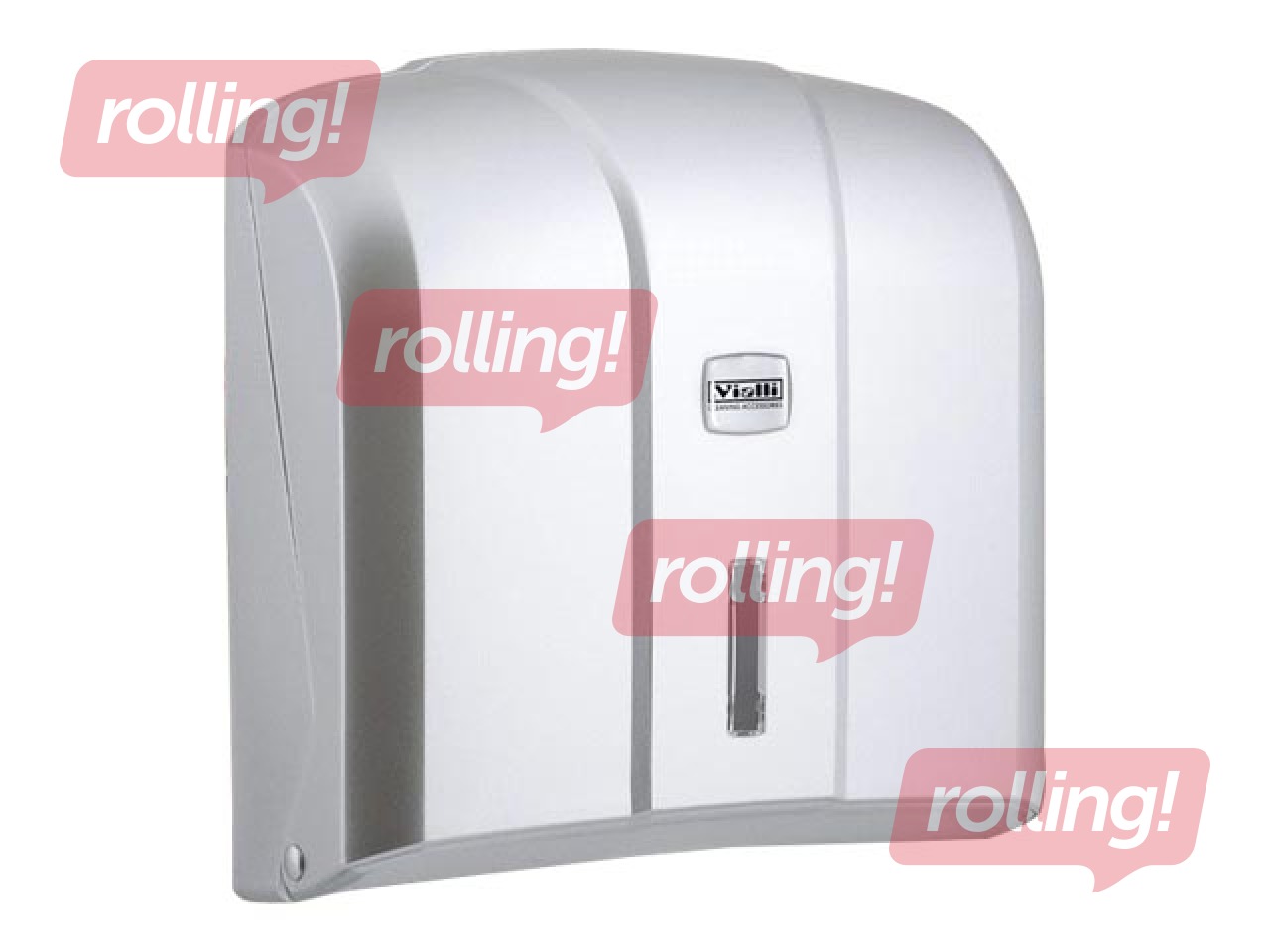 Papīra dvieļu loksnēs turētājs Vialli V-fold H2, sudraba