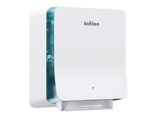 Papīra dvieļu ruļļos turētājs Satino Auto Cut H1, balts