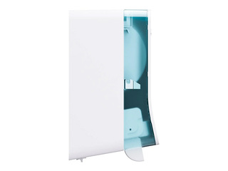 Papīra dvieļu ruļļos turētājs Satino Auto Cut H1, balts