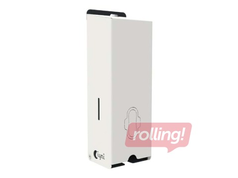 Higiēnas preču turētājs, nerūsējošais tērauds, balts, 11.2x35x9.8cm