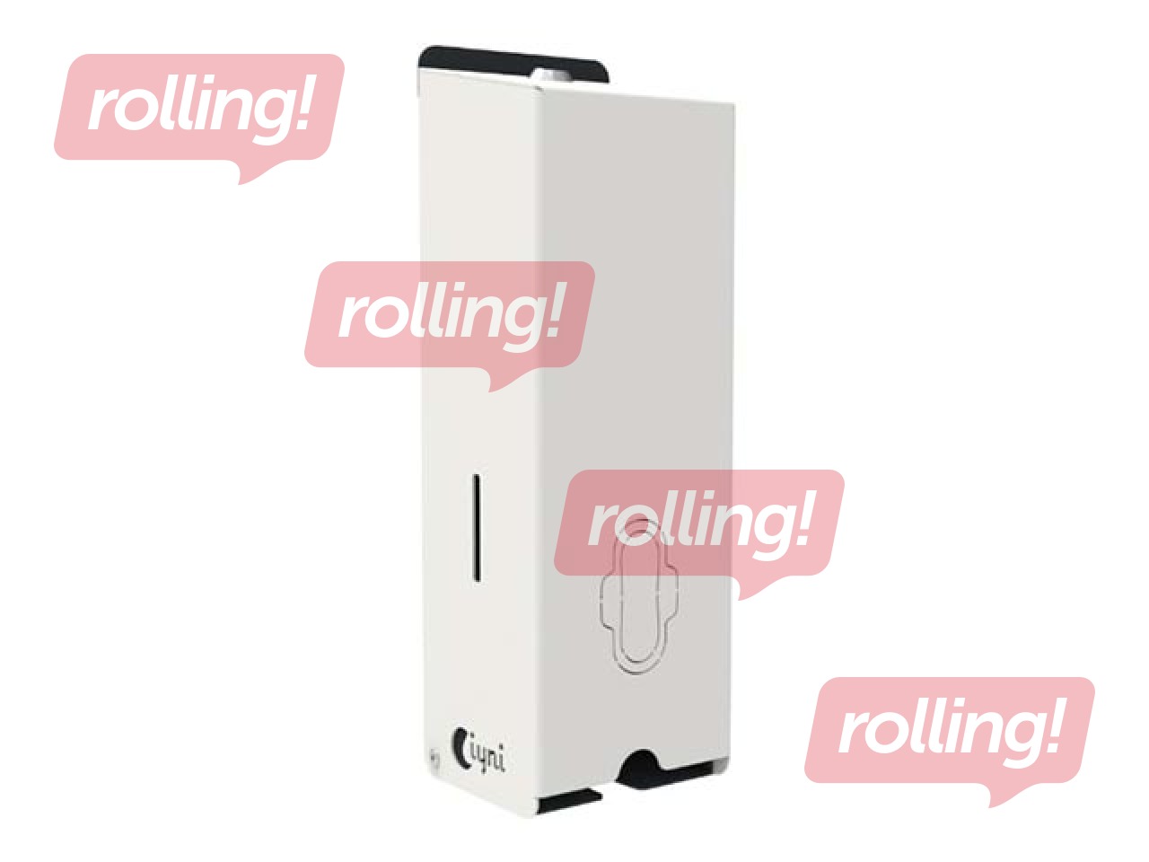 Higiēnas preču turētājs, nerūsējošais tērauds, balts, 11.2x35x9.8cm