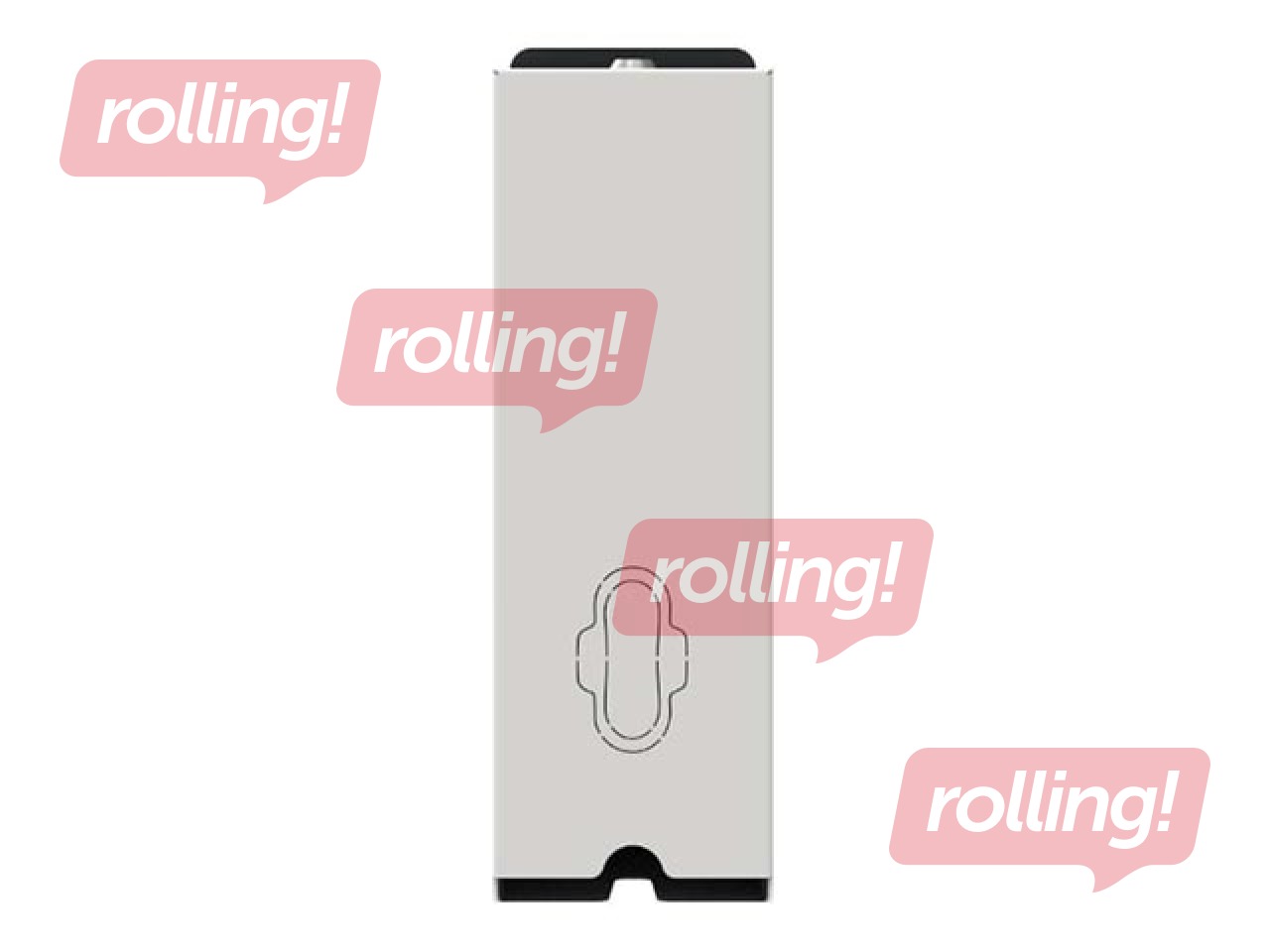 Higiēnas preču turētājs, nerūsējošais tērauds, balts, 11.2x35x9.8cm