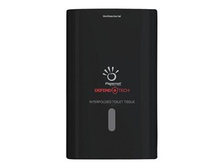 Tualettpaberi salvrätikuhoidja Papernet, plastmass, antibakteriaalne, must