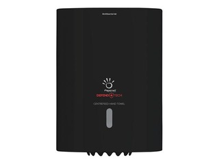 Papīra dvieļu ruļļos turētājs Papernet ar centra padevi, antibakteriāls, melns