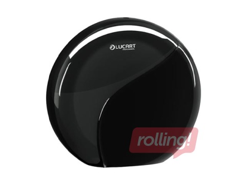 Tualetes papīra ruļļos turētājs Lucart Identity, T2, plastikāta, melns