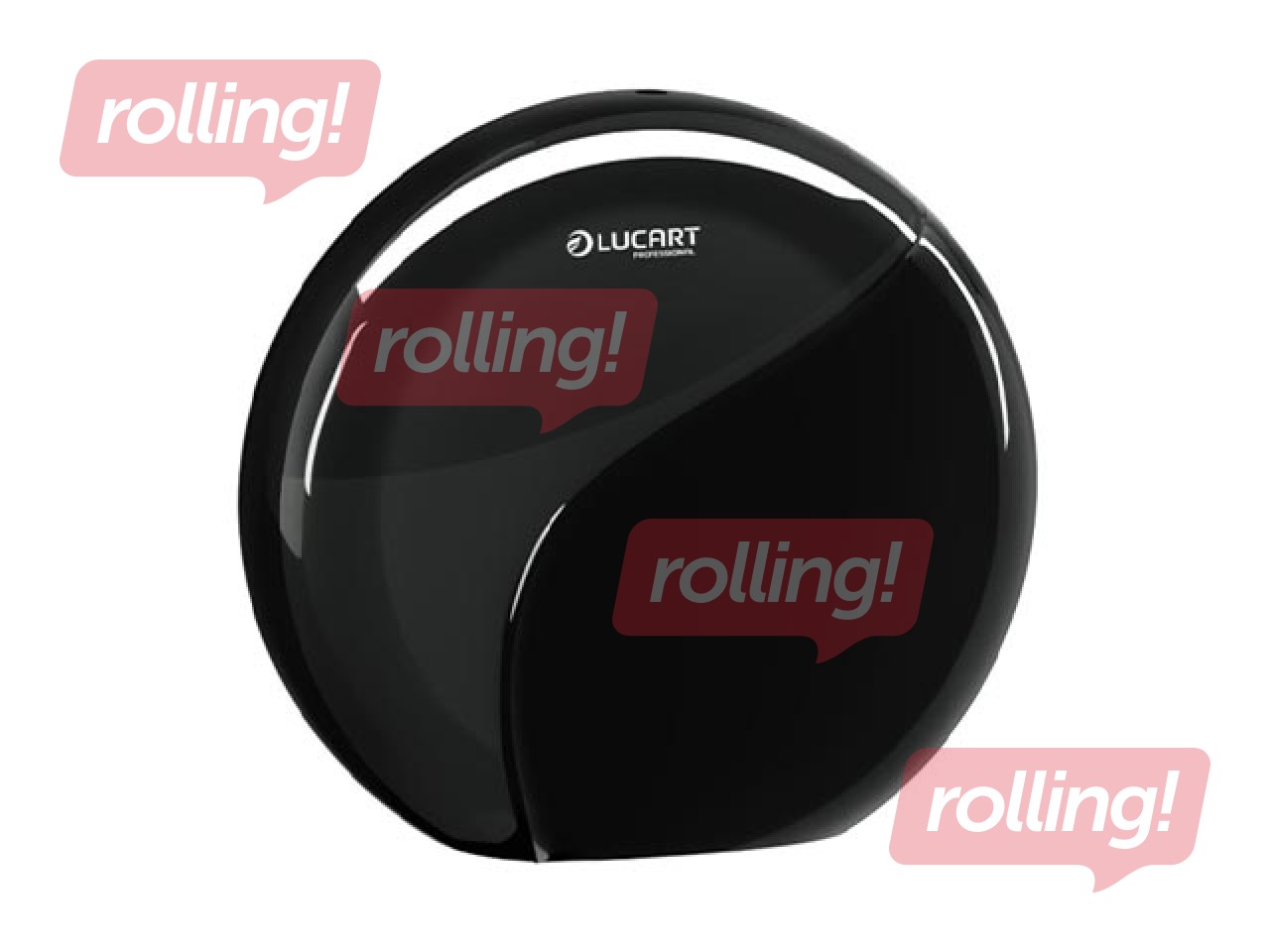 Tualetes papīra ruļļos turētājs Lucart Identity, T2, plastikāta, melns