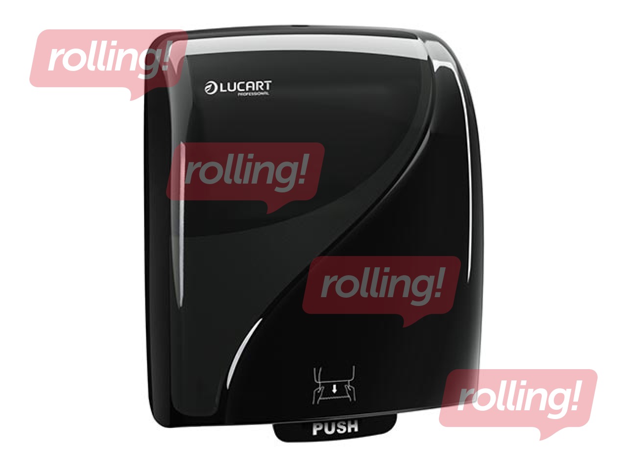 Papīra dvieļu ruļļos turētājs Lucart Identity, H1, melns