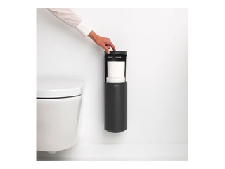 Tualetes papīra ruļļos turētājs Brabantia MindSet, tumši pelēks