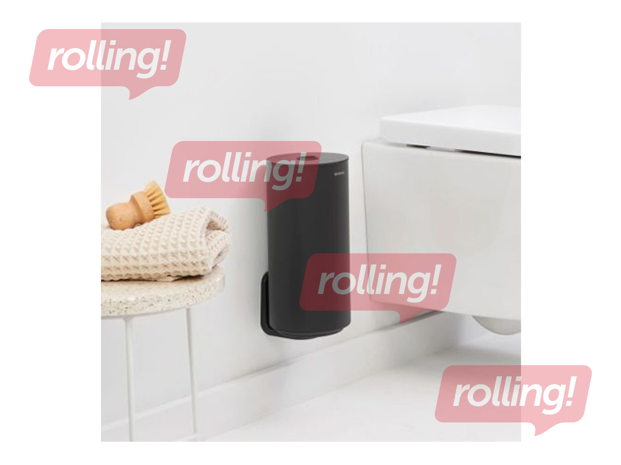 Tualetes papīra ruļļos turētājs Brabantia MindSet, tumši pelēks