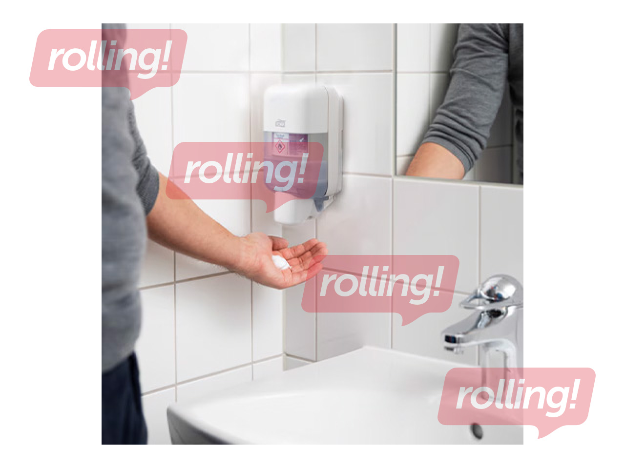 Seebi- ja desinfitseerimisvahendi dosaator Tork Mini S5, plastist, valge