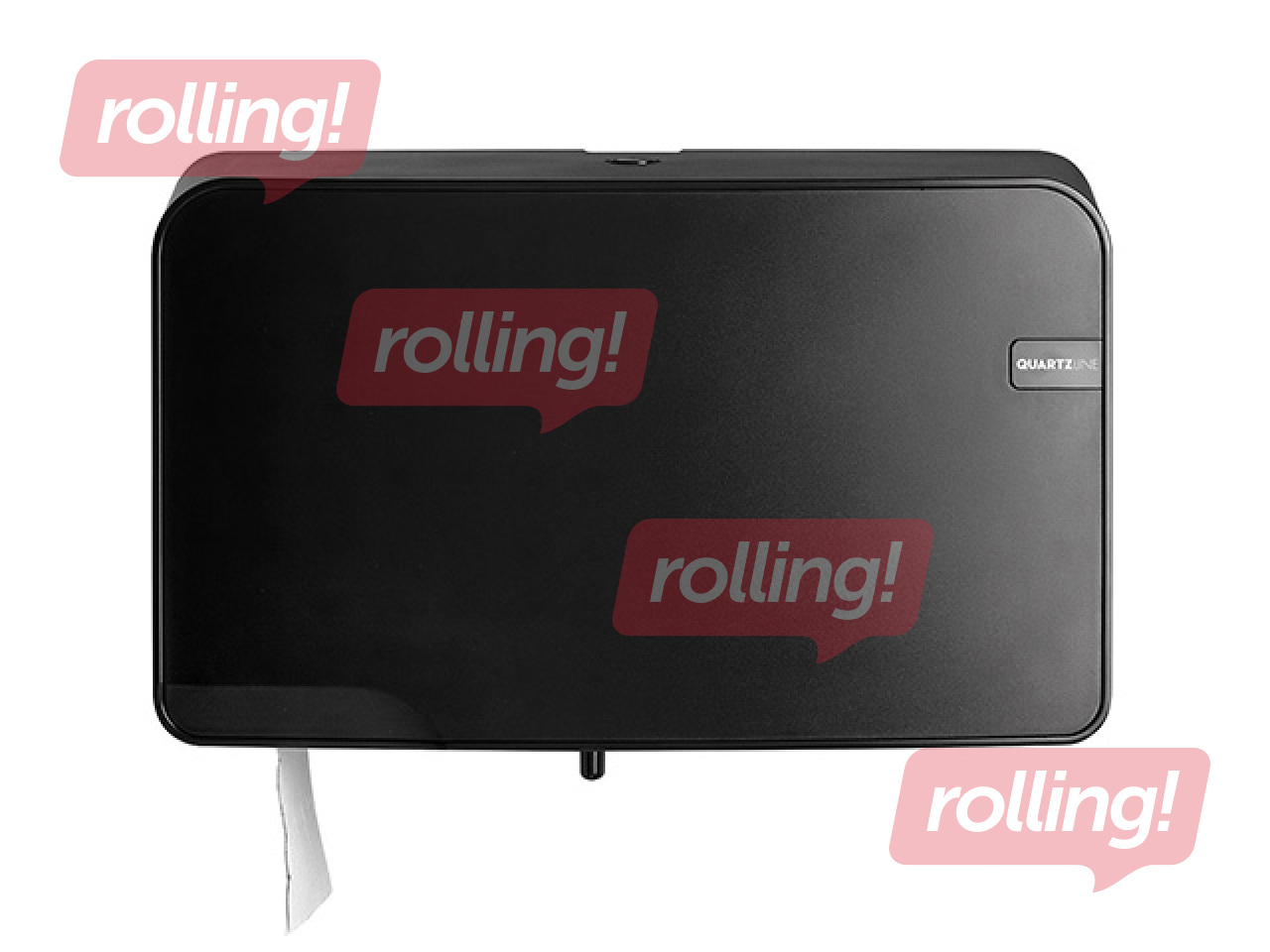 Tualetes papīra ruļļos turētājs QuartzLine Mini Duo Jumbo, T2, 2 ruļļiem, plastikāta, melns