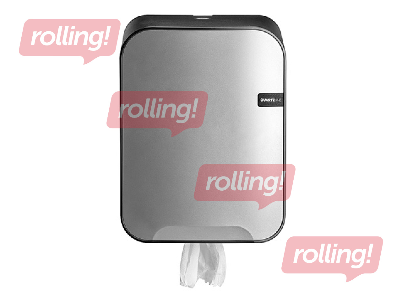 Paper Towel Roll Dispenser QuartzLine Midi, plastic, silver