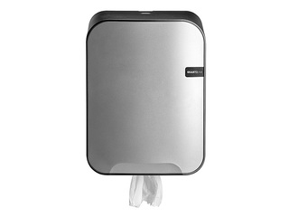 Papīra dvieļu ruļļos turētājs QuartzLine Midi, plastikāta, sudraba