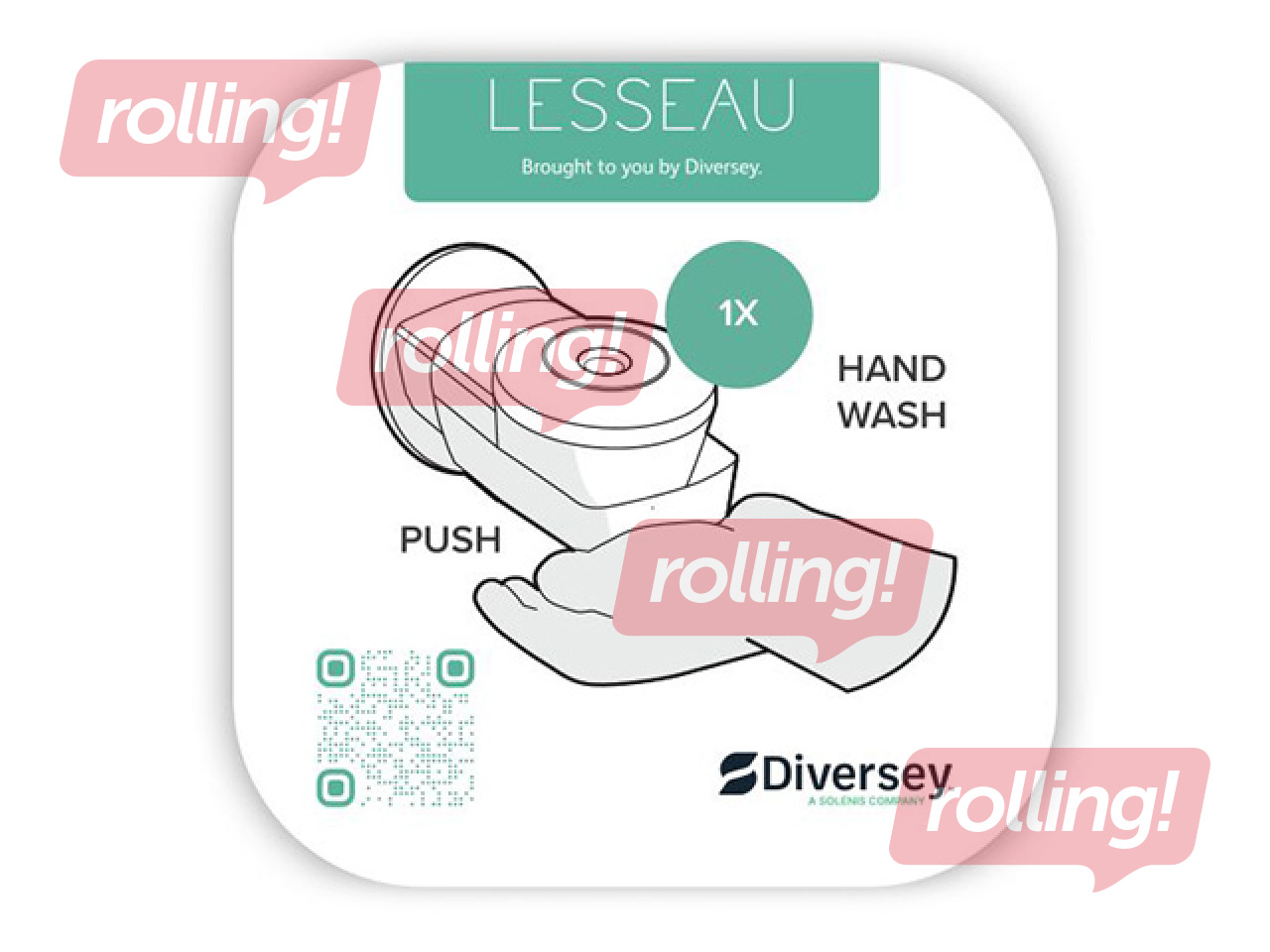 Ziepju turētājs Lesseau, mehānisks, balts