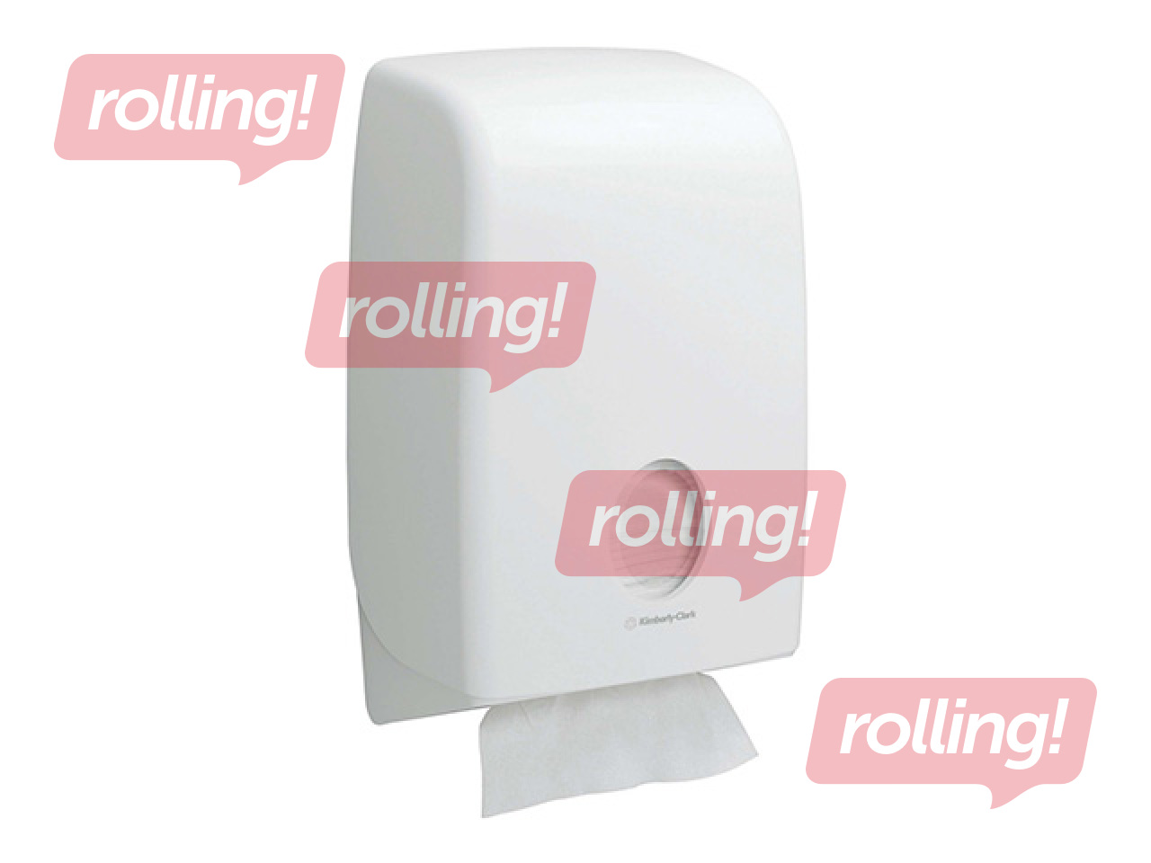 Papīra dvieļu loksnēs turētājs Kimberly-Clark, Aquarius Interleaved, plastikāta, balts