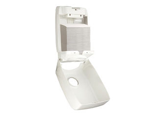 Papīra dvieļu loksnēs turētājs Kimberly-Clark, Aquarius Interleaved, plastikāta, balts