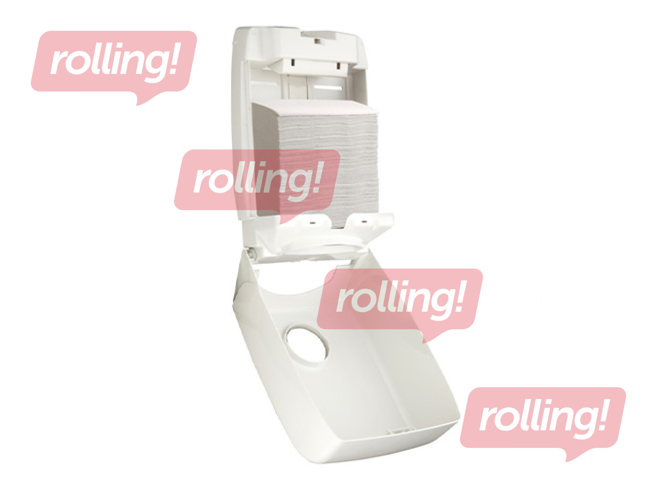 Papīra dvieļu loksnēs turētājs Kimberly-Clark, Aquarius Interleaved, plastikāta, balts