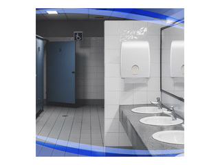 Papīra dvieļu loksnēs turētājs Kimberly-Clark, Aquarius Interleaved, plastikāta, balts