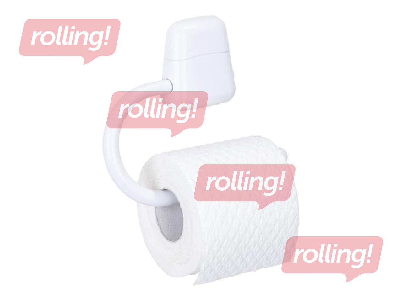 Tualetes papīra turētājs, plastmasa, 17.5x3x15.5cm