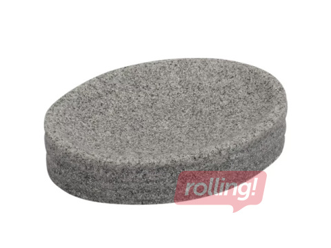 Soap dish Granite, grey