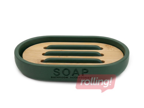 Soap dish Duschy Nature, dark green