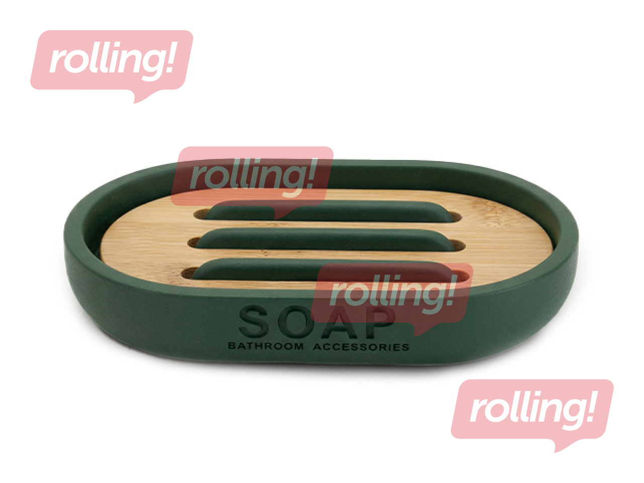 Soap dish Duschy Nature, dark green