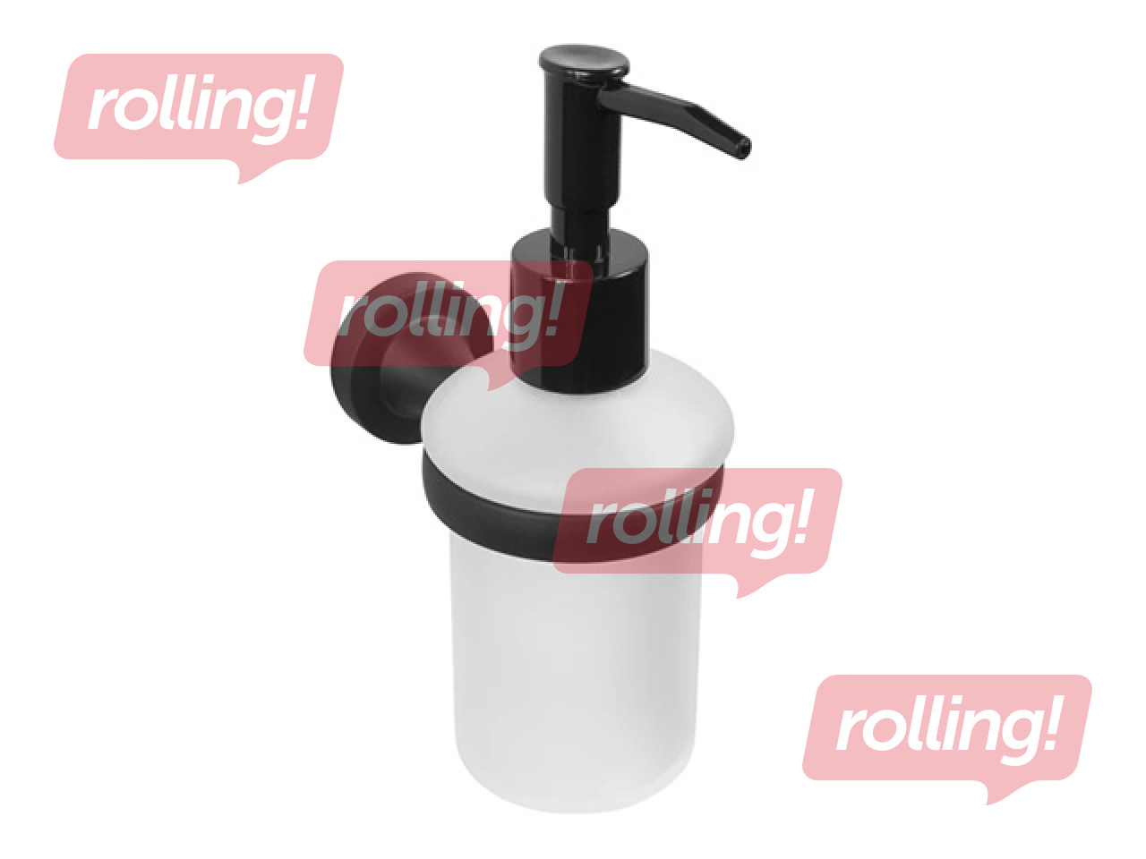 Ziepju dozators Carbon, stiprināms pie sienas, melns