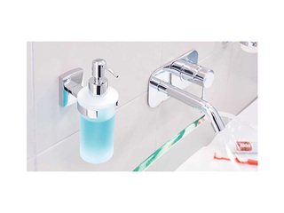 Ziepju dozators Tesa Klaam, stiprināms pie sienas, nerūsējošais tērauds