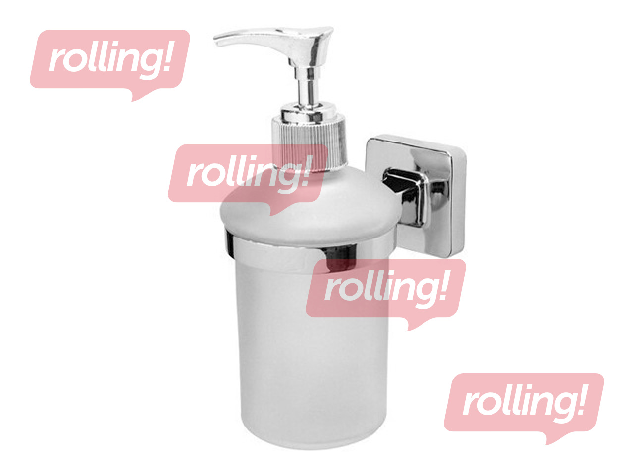 Ziepju dozators Kalcyt, stiprināms pie sienas, hromēts