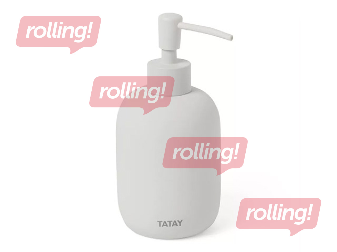 Ziepju dozators Tatay Soft, keramika, balts