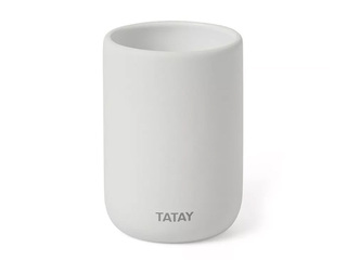 Стакан для зубных щёток Tatay Soft, керамика, белый