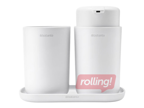 Vannasistabas aksesuāru komplekts Brabantia, plastmasa, balts, 3 gab.