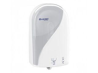 Toilet paper dispenser Lucart Identity, with automatic cutting mechanism, white