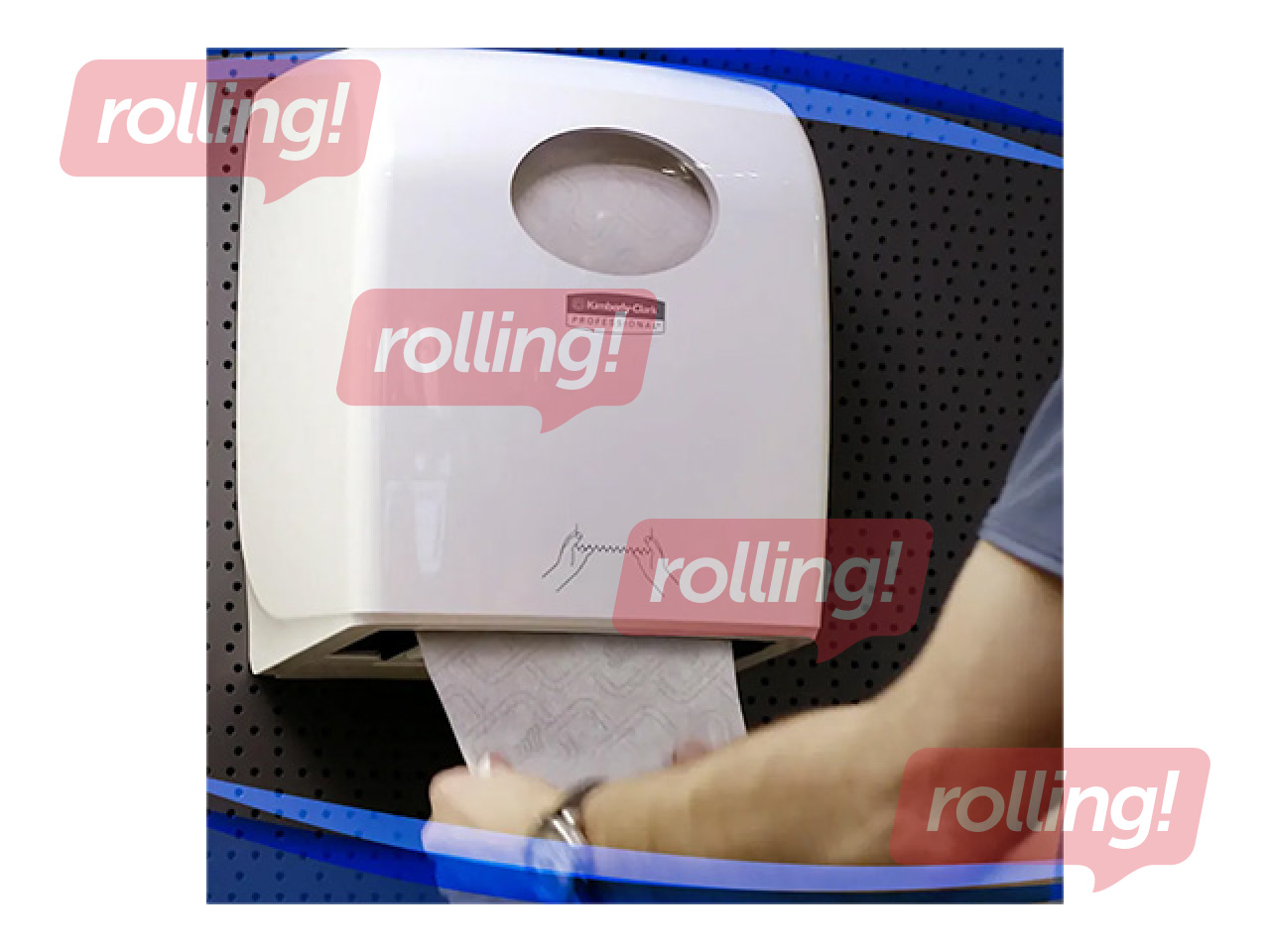 Держатель для бумажных полотенец в рулонах Kimberly-Clark, Aquarius Slimroll, пластиковый, белый