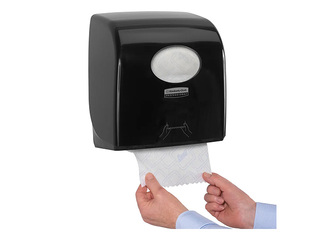 Держатель для бумажных полотенец в рулонах Kimberly-Clark, Aquarius Slimroll, пластиковый, чёрный