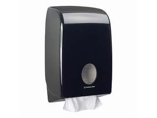 Papīra dvieļu loksnēs turētājs Kimberly-Clark, Aquarius, plastmasas, melns