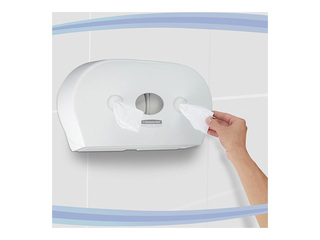 Tualetes papīra turētājs Kimberly-Clark, Aquarius, Mini Twin, plastmasas, balts
