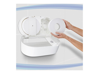 Tualettpaberi hoidja Kimberly-Clark, Aquarius, Mini Twin, plastist, valge