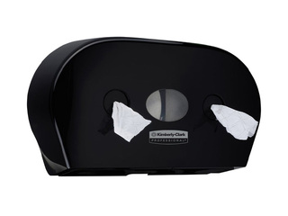 Toilet paper dispenser Kimberly-Clark Aquarius, two-roll, plastic, black