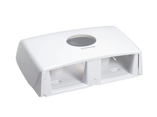 Toilet paper dispenser Kimberly-Clark, Aquarius, Twin Mini Jumbo, plastic, white