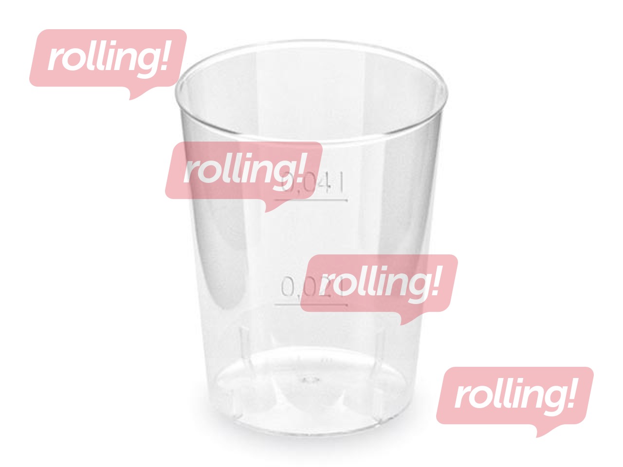Пластиковые стаканчики, 40 мл, 50 шт., прозрачные