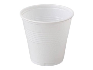 Glāzes plastmasas, baltas, 80ml, 100 gab.