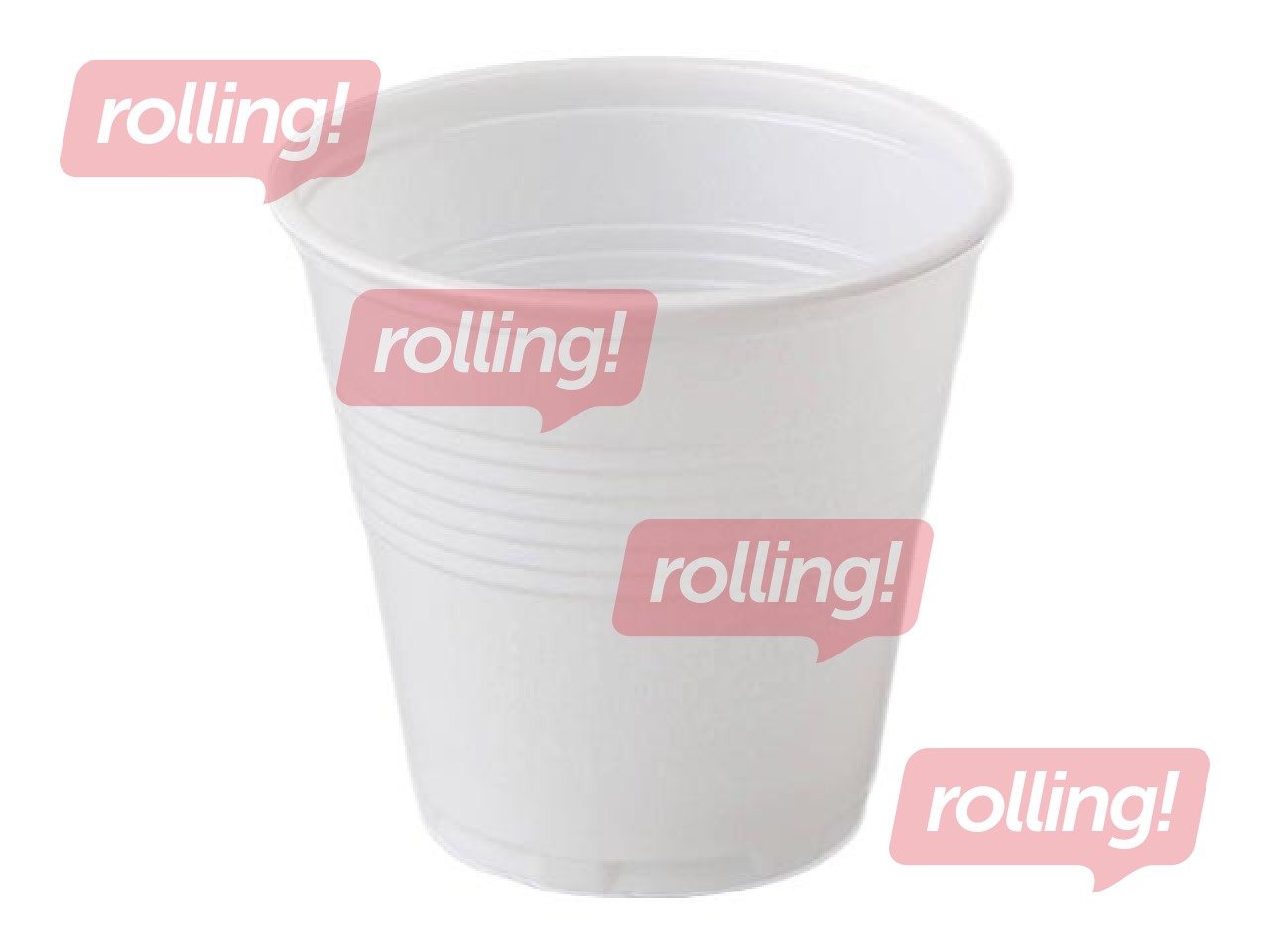 Plastic cups, white, 80ml, 100 pcs.
