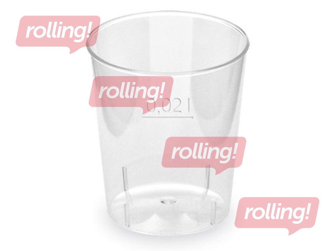 Glasses - plastic, clear, 20ml, 50 pcs.