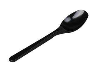 Plastic teaspoons, black, 50 pcs.