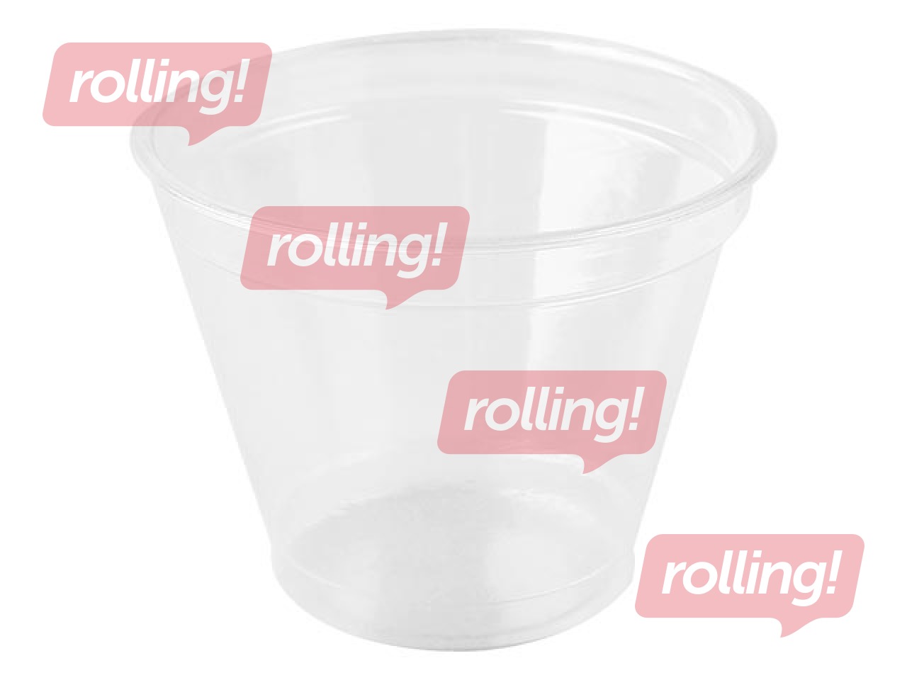 Glāzes plastmasas, caurspīdīgas, ø95mm, 200/280ml, PET, 50gab