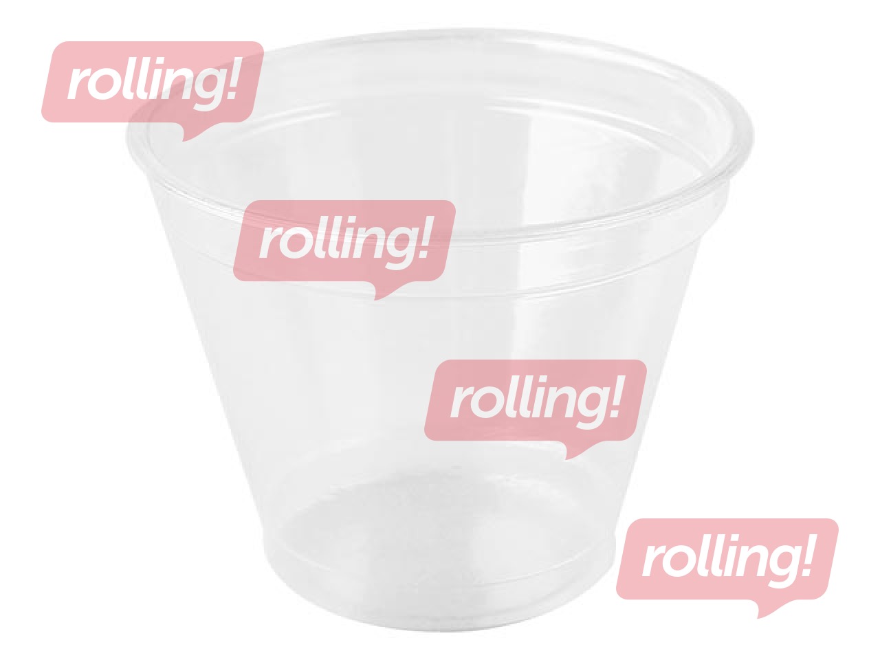 Plastic cups transparent, ø95mm, 200 / 280ml, PET, 50pcs.